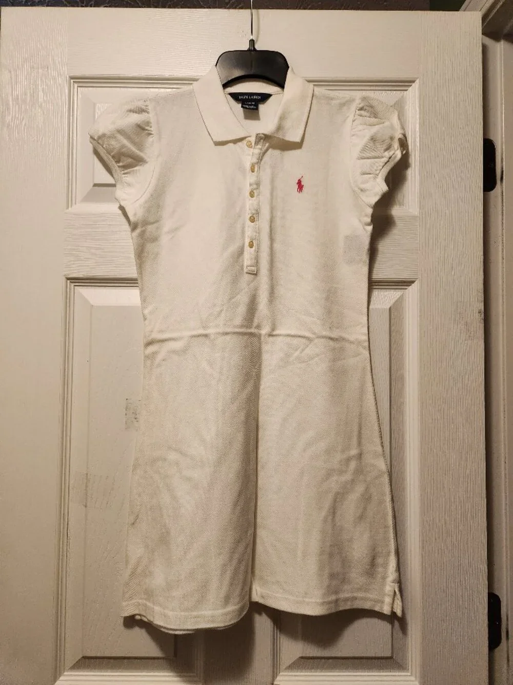Ralph Lauren girls new white 100%cotton dress size: L ( 12/14 )